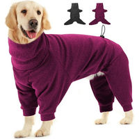 Produktbild von Coonoor Hundepullover aus Fleece als Wintermantel für kleine und große Hunde in Rot