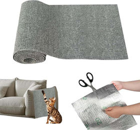 Coonoor Kratzmatte für Katzen als selbstklebender Kratzschutz aus Vliesstoff und Polyester in Grau – Bild 1 von 5
