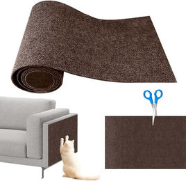 Coonoor Kratzmatte für Katzen als selbstklebender Kratzschutz für Sofa und Wand aus Vliesstoff und Polyester in Braun – Bild 1 von 3