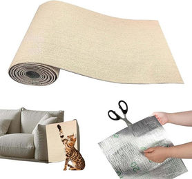 Coonoor Kratzmatte für Katzen selbstklebend als Kratzschutz für Sofa und Wand in Khaki aus Vliesstoff und Polyester – Bild 1 von 3