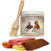 Produktbild von COOPER & BURTON Hufbalsam für Pferde zur intensiven Hufpflege mit Pinsel und 4 Mikrofasertüchern 500ml