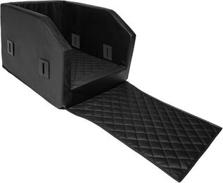 CopcoPet Autohundebett Rücksitz und Vordersitz aus Kunstleder wasserabweisend Schwarz 55 x 70 x 38 cm – Bild 1 von 10