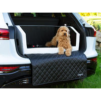Produktbild von CopcoPet Hund Autositz Reisebett aus Kunstleder wasserabweisend Weiß/Schwarz