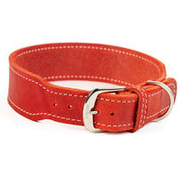 Produktbild von CopcoPet Hunde-Halsband Zoe aus Leder in Rot für erwachsene Hunde
