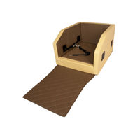 Produktbild von CopcoPet Hundebett Autositz aus Kunstleder wasserabweisend Braun 55 x 55 x 38 cm