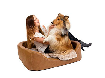 CopcoPet Hundebett für kleine Hunde in Grau mit abnehmbarem Bezug 80 x 60cm – Bild 1 von 4