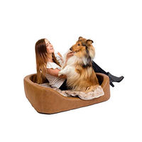 Produktbild von CopcoPet Hundebett für kleine Hunde in Grau mit abnehmbarem Bezug 80 x 60cm