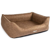 Produktbild von CopcoPet Hundebett Hugo Orthopädisch Memory Foam in Braun S 70 x 55 cm mit abziehbarem Bezug für kleine Hunde