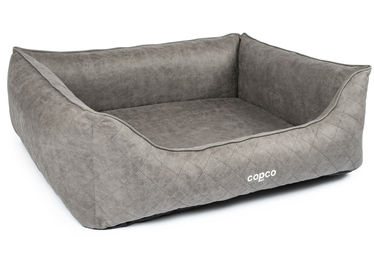 CopcoPet Hundebett Hugo Orthopädisches Hundekissen aus Kunstleder für kleine Hunde in Braun oder Grau Größe S – Bild 1 von 11