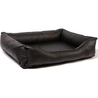 Produktbild von CopcoPet Hundebett Paco für große Hunde XL aus Kunstleder Schwarz 110x90 cm
