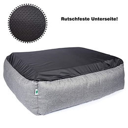 Produktbild von CopcoPet Hundebett Pia Orthopädisch Schwarz 60 x 50 cm mit Visco-Füllung für kleine Hunde und Senioren
