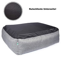 Produktbild von CopcoPet Hundebett Pia Orthopädisch Schwarz 60 x 50 cm mit Visco-Füllung für kleine Hunde und Senioren