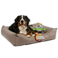 Produktbild von CopcoPet Hundebett XXL für große Hunde aus Kunstleder in Mocca 125x100 cm