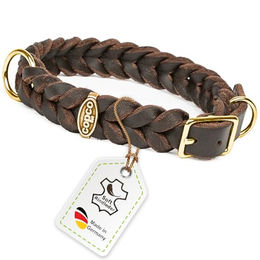 CopcoPet Hundehalsband aus Leder Braun für kleine Hunde 25–29 cm x 15 mm – Bild 1 von 4