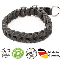 Produktbild von CopcoPet Hundehalsband Erziehungshalsband aus Leder Schwarz 25–30 cm x 15 mm für kleine Hunde - 1 Stk.
