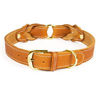 Produktbild von CopcoPet Hundehalsband Heidi aus Leder in Cognac Braun für mittelgroße Hunde 30-35 cm x 30 mm