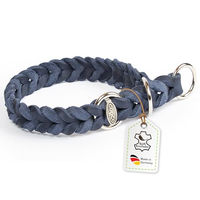 Produktbild von CopcoPet Hundehalsband Würger aus Fettleder für kleine Hunde Marineblau 25–30 cm x 15 mm - 1 Stk.
