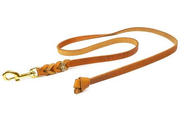 CopcoPet Hundeleine aus Leder 1m für kleine bis große Hunde in Braun - 1 m – Bild 1 von 4