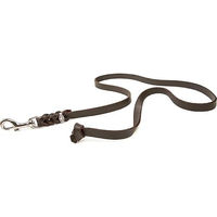 Produktbild von CopcoPet Hundeleine aus Leder in Braun mit Chromkarabiner - 1 m