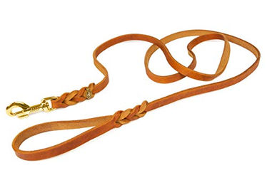 CopcoPet Hundeleine aus Leder mit Handschlaufe für kleine Hunde Braun - 1 m – Bild 1 von 6