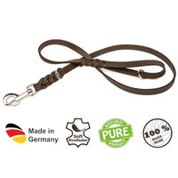 Produktbild von CopcoPet Hundeleine aus Rindsleder in Grün mit Chrom Karabiner 1 m x 8 mm - 1 m