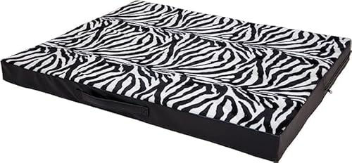 CopcoPet Hundematte Jumbo Zebra-Optik für kleine Hunde 90 x 70 x 8 cm Schwarz-Bunt – Bild 1 von 3