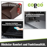 Produktbild von CopcoPet Hundereisebett Autositz aus Kunstleder wasserabweisend Braun