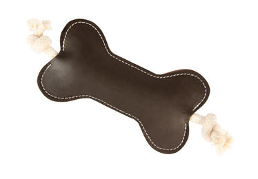 CopcoPet Hundespielzeug Hundeknochen aus Leder in Braun als Apportierspielzeug für große Hunde – Bild 1 von 1