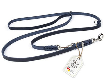 CopcoPet Leder Hundeleine Blau 5m Umhängeleine und Schleppleine für große Hunde - 5 m – Bild 1 von 6