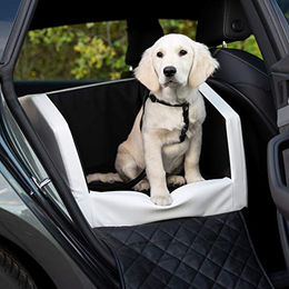 CopcoPet Orthopädisches Hundebett als Autositz für die Rückbank aus Kunstleder in Schwarz – Bild 1 von 5
