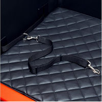 Produktbild von CopcoPet Orthopädisches Hundebett als Autositz und Transportbett für Hunde in Rot-Schwarz aus Kunstleder