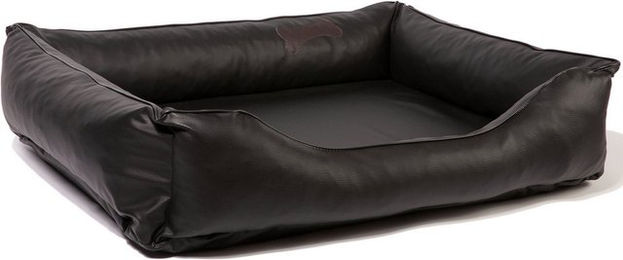 CopcoPet Orthopädisches Hundebett Paco aus Kunstleder für große Hunde XL Schwarz 110x90 cm – Bild 1 von 8