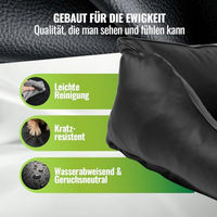 Produktbild von CopcoPet Orthopädisches Hundebett XXL für große Hunde aus Kunstleder Schwarz 125x100 cm