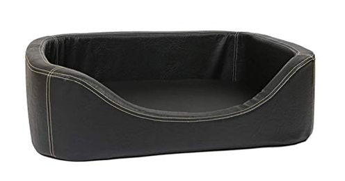 CopcoPet Orthopädisches Hundebett XXL in Schwarz aus Kunstleder mit abnehmbarem Bezug – Bild 1 von 2