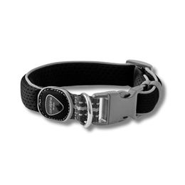 Coralpina Carezza Halsband mit reflektierenden Kanten und Kunststoff-Karabiner Schwarz Größe 4/5 – Bild 1 von 2