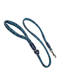 Coralpina Powermix Hundeleine reflektierend mit gepolstertem Griff aus Nylon in Blau Melange Größe 4/6 - 110 cm – Bild 1 von 3