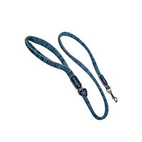 Produktbild von Coralpina Powermix Hundeleine reflektierend mit gepolstertem Griff aus Nylon in Blau Melange Größe 4/6 - 110 cm