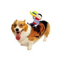 Produktbild von Corimori Cowboy Hundekostüm für Hunde und Katzen mit Sattel und Figur in Braun Größe M