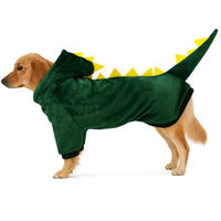 Produktbild von Corimori Dinosaurier Haustierkostüm für Hund und Katze mit Flügeln und Kapuze Grün Größe M