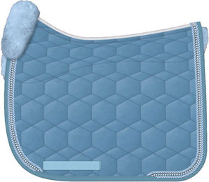 Cornet Blue Dressurschabracke Konfiguration aus Steppstoff in Matt Blau Größe M – Bild 1 von 1