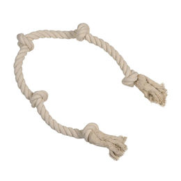 Produktbild von Corwex C-play Hundespielzeug aus Baumwolle mit 5 Knoten in Beige 100 cm
