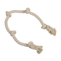 Produktbild von Corwex C-play Hundespielzeug aus Baumwolle mit 5 Knoten in Beige 100 cm