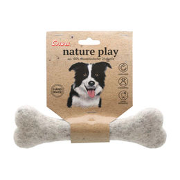 Produktbild von Corwex C-play Knochen Plüschspielzeug aus Filz Grau 21 cm