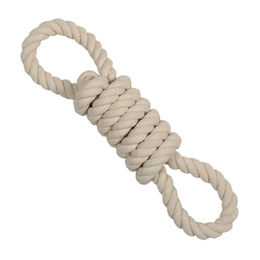Produktbild von Corwex C-play Zahnpflege Tauspielzeug aus Baumwolle mit Knoten 30 cm beige