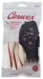 Corwex Hundekausnack Büffelrolle mit Huhn getreidefrei und monoprotein 100g - 12 x 100 g – Bild 1 von 6
