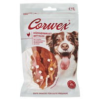 Produktbild von Corwex Hundesnack Hühnerbrust mit Käse 70g getreidefrei mit hohem Fleischanteil und Monoprotein - 70 g
