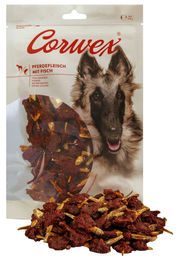Corwex Hundesnack Pferdefleisch mit Fisch 250g getreidefrei und mit hohem Fleischanteil für sensible Hunde - 250 g – Bild 1 von 3