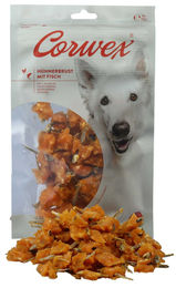 Corwex Hundesnack Trockenfleisch Hühnerbrust mit Fisch getreidefrei mit hohem Fleischanteil 250g - 250 g – Bild 1 von 5
