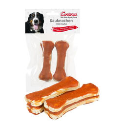 Corwex Kauknochen Hund mit Huhn und Rind hoher Fleischanteil ohne Konservierungsstoffe 1000g - 2 x 10 cm – Bild 1 von 3