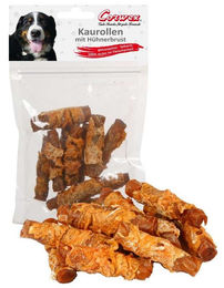 Produktbild von Corwex Kaurollen Hühnerbrust Kausnack ohne Farb- und Aromastoffe sowie Konservierungsstoffe 250 g
